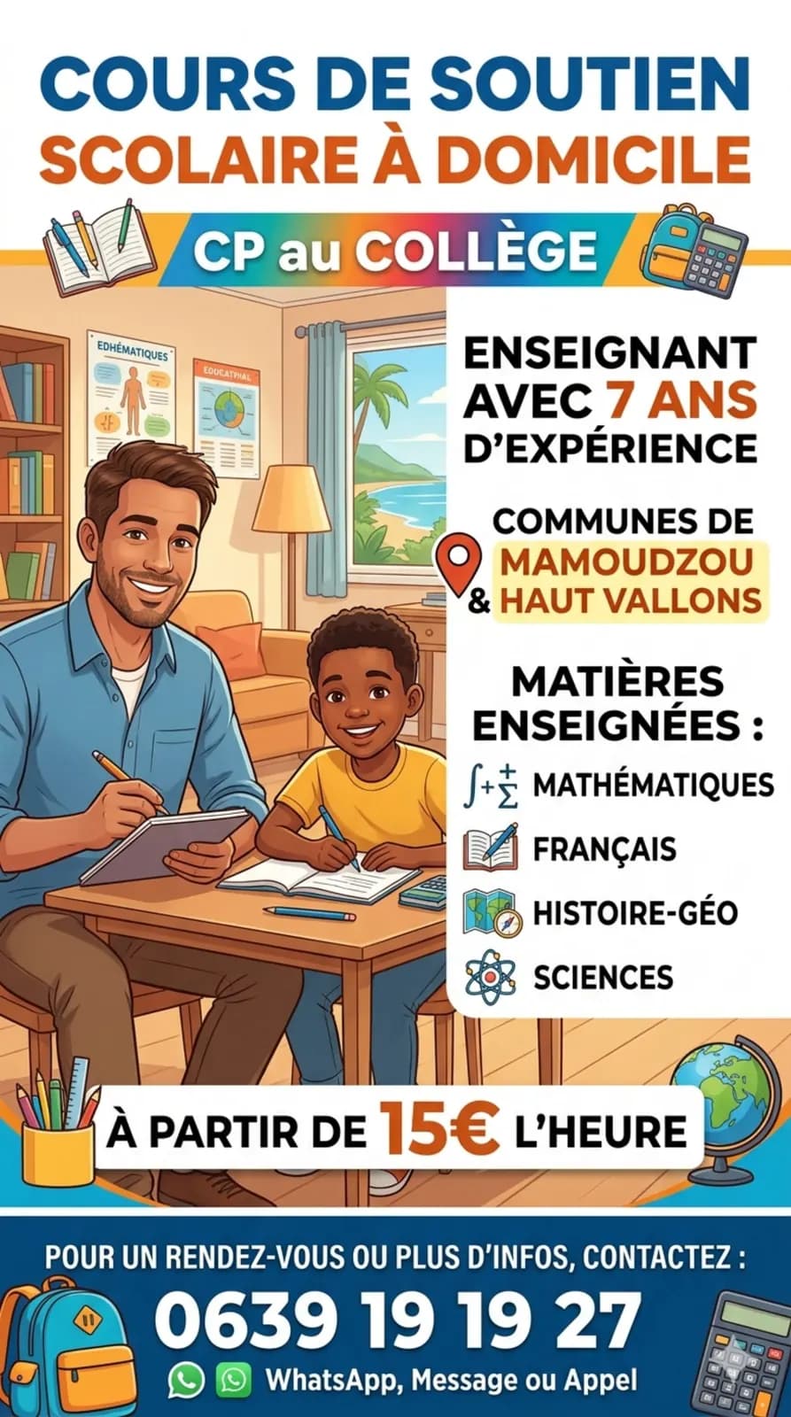 Photo de l'annonce : Cours de soutien scolaire — Mamoudzou (Emploi & services)