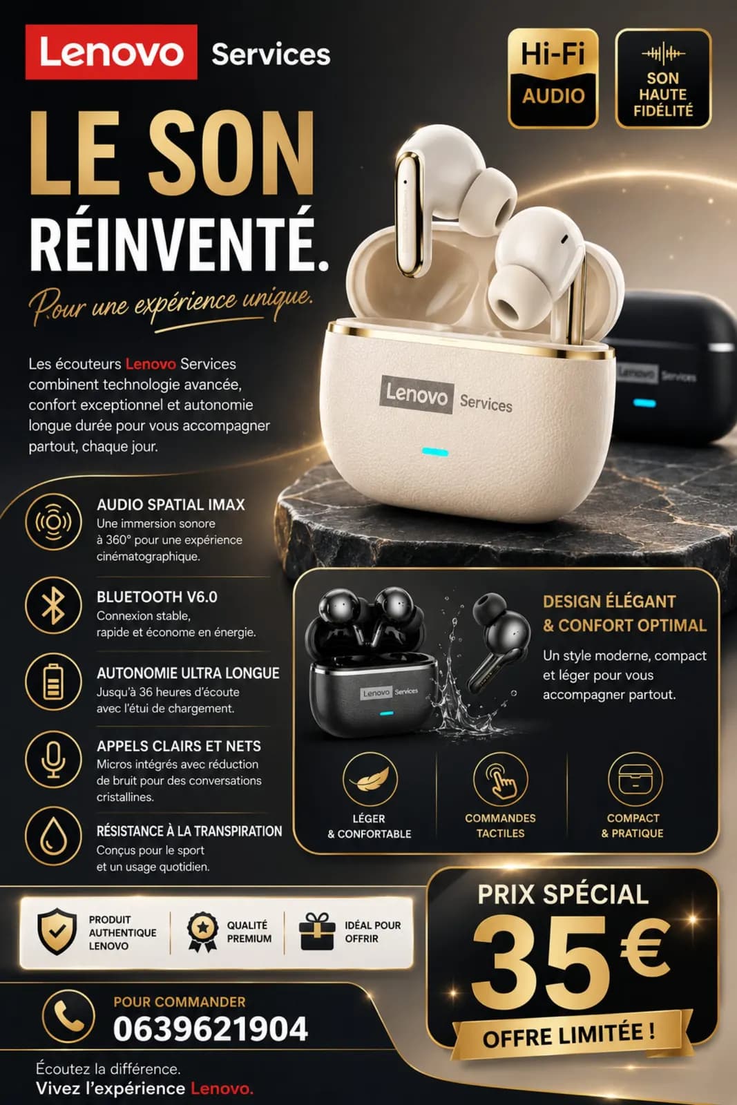 Photo de l'annonce : Ecouteur lenovo services — Mtsamboro (Multimédia)