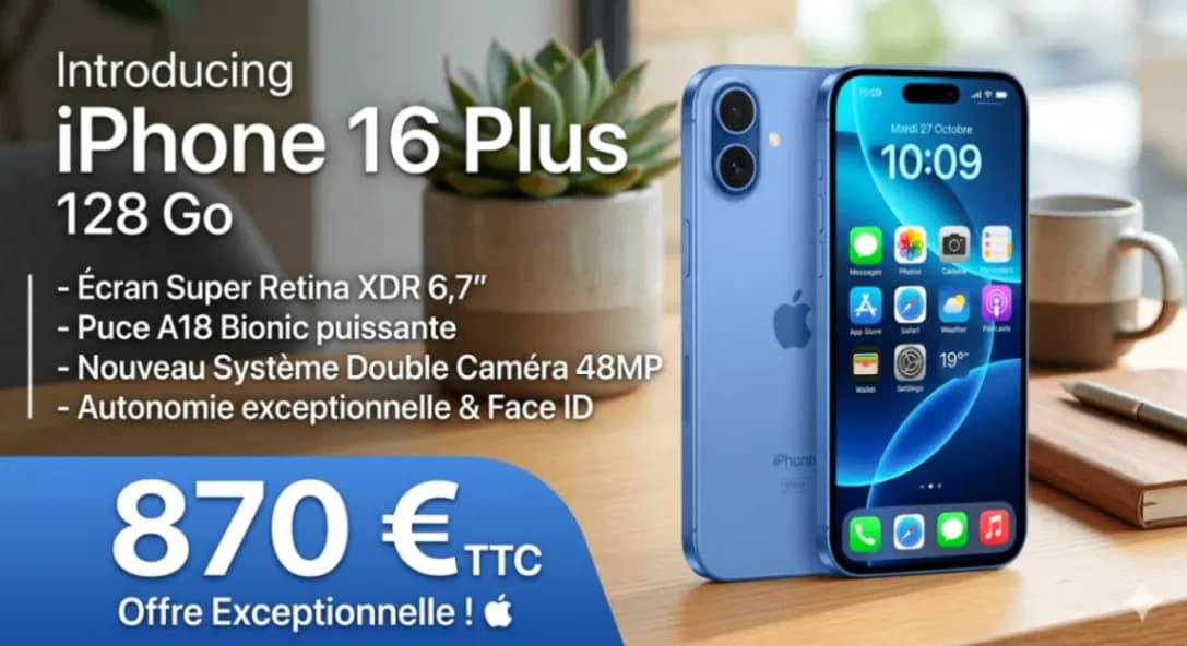Photo de l'annonce : IPhone 16 plus 128go neuf — Mamoudzou · Centre (Multimédia)