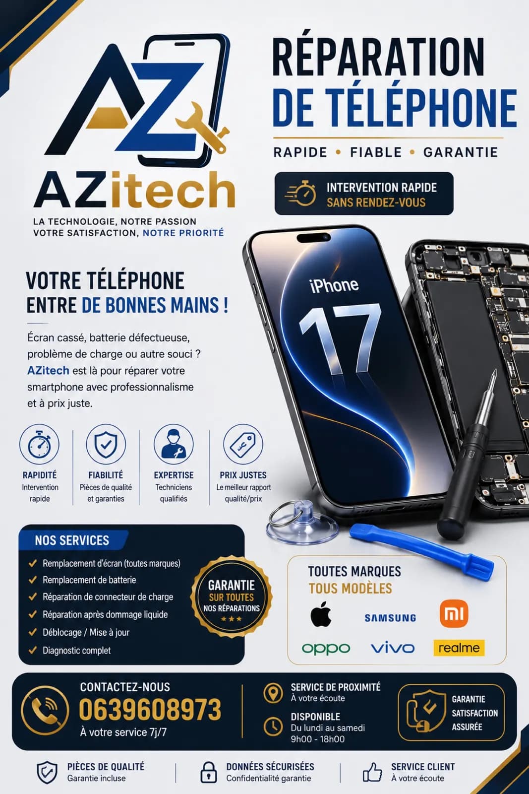 Photo de l'annonce : Réparation IPhone/Samsung/Redmi — Sada (Multimédia)