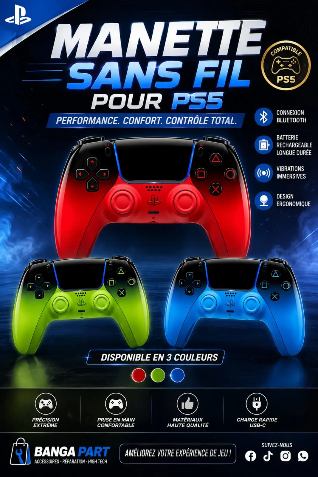 Photo de l'annonce : Manette PS5 — Mamoudzou (Multimédia)