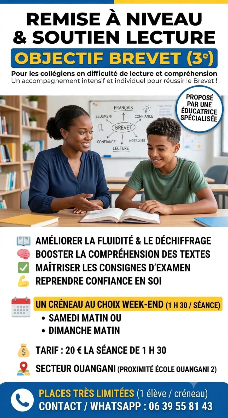 Photo de l'annonce : Remise à niveau lecture CM2 — Ouangani (Emploi & services)